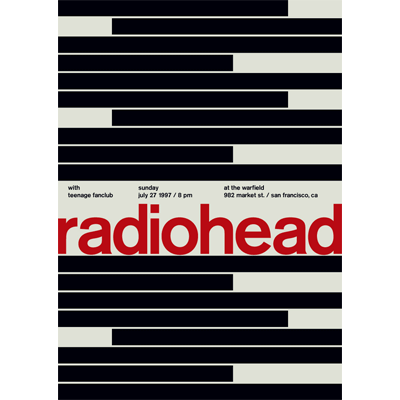 Print - Radiohead - Happy Valley Mike Joyce Print