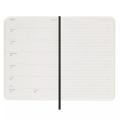 Moleskine 2025 Weekly 12-Month Pocket Diary (Black Softcover)