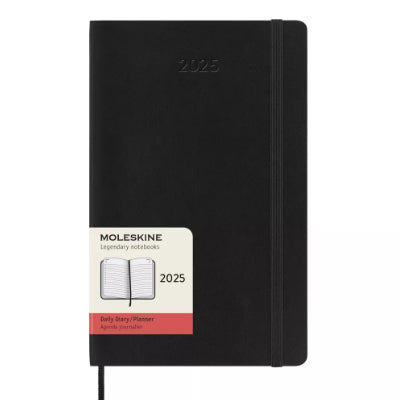 Moleskine 2025 Daily 12-Month Large Diary (Black Softcover)