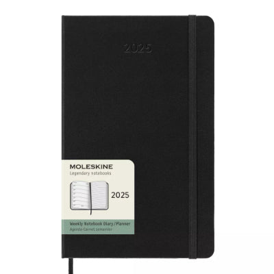 Moleskine 2025 Weekly 12-Month Large Diary (Black Hardcover)