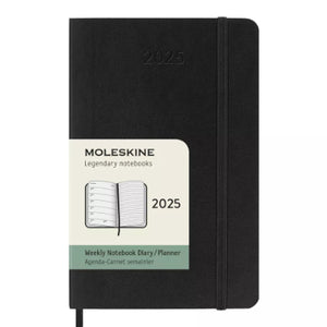 Moleskine 2025 Weekly 12-Month Pocket Diary (Black Softcover)