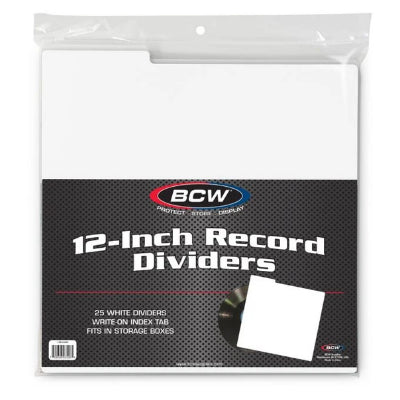 Vinyl Divider Header Cards With Tabs (White 25 x Pack) - BCW - Happy Valley