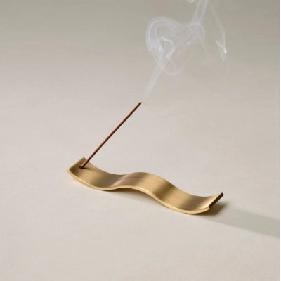 Gentle Habits - Brass Wave Incense Holder