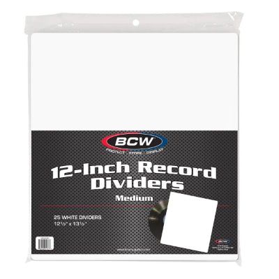 Vinyl Divider Header Cards (White 25 x Pack)