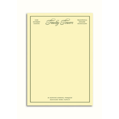 Fawlty Towers Hotel Notepad - Herb Lester Associates