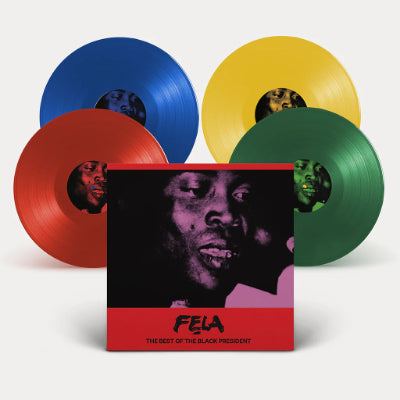 Kuti, Fela - Best of The Black President (Red, Green, Blue and Yellow Coloured 4LP Boxset Vinyl