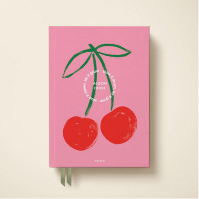 Papier - 2026 A5 Daily Planner (Fresh Cherries Hard Cover Diary)