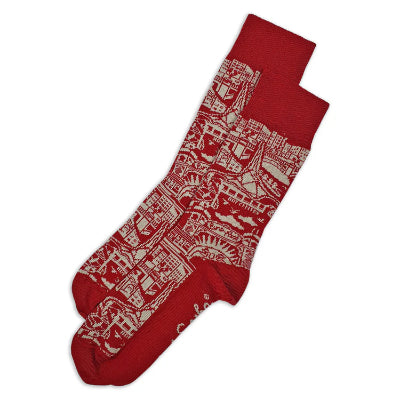 Otto & Spike Socks - Melbourne (Brick Red)