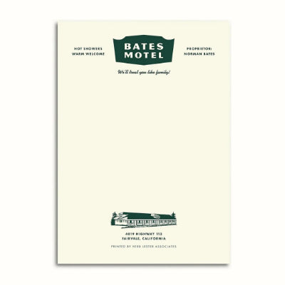 Bates Motel Notepad (Psycho) - Herb Lester Associates