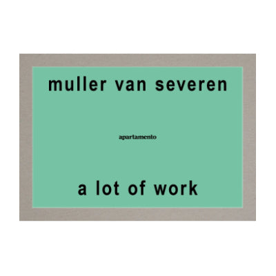 A Lot of Work - Muller Van Severen
