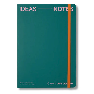 Any Day Now Notebook Ruled A5 (Teal)