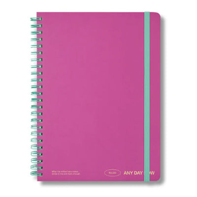 Any Day Now Spiral Notebook Ruled A5 (Magenta)