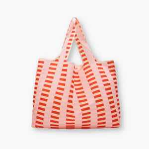 Foldable Tote Bag (Pink & Red) - Any Day Now