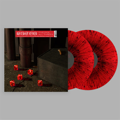 Bright Eyes - Five Dice, All Threes (Happy Valley Australian Exclusive) (Red & Black Coloured Splatter 2LP Vinyl)