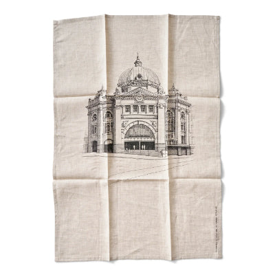 Mixed Business Tea Towel - Flinders Street Station