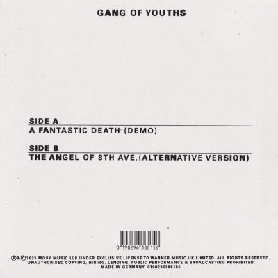 Gang Of Youths - A Fantastic Death (Demo) (7" Vinyl)