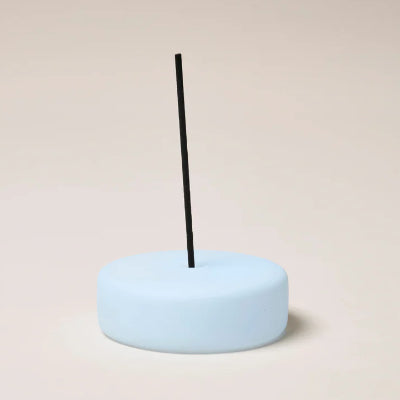 Frosted Glass Incense Holder (Large - Blue) - Gentle Habits