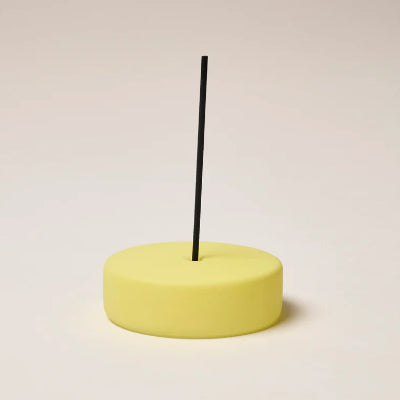 Frosted Glass Incense Holder (Large - Lime) - Gentle Habits