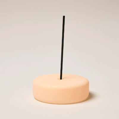 Frosted Glass Incense Holder (Large - Peach) - Gentle Habits