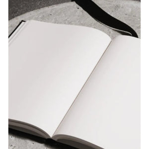 Gracious Minds Recycled Stone Paper Notebook - Black Canvas (Blank)