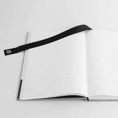 Gracious Minds Recycled Stone Paper Notebook - Black Canvas (Lined)