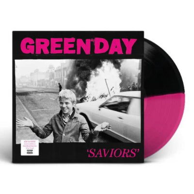 Green Day - Saviors (Half Black / Half Hot Pink Coloured Vinyl)