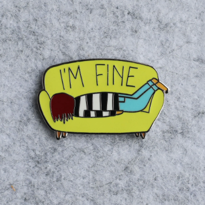 Surfing Sloth Pins - I'm Fine Couch