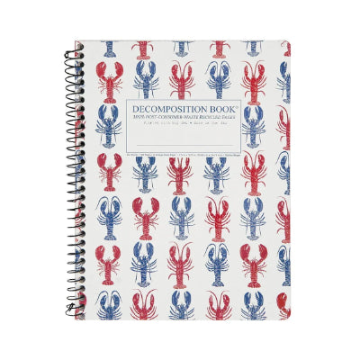 Decomposition Large Ruled Spiral Notebook (Lobsters Cover)