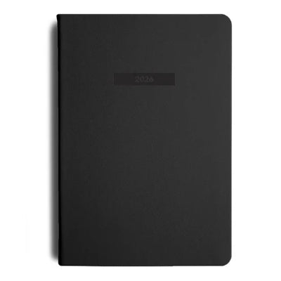 Classic Weekly Notes Diary 2026 A5 (Soft Black Cover) - MiGoals