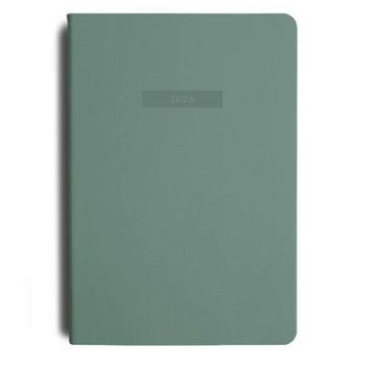 Classic Weekly Notes Diary 2026 A5 (Soft Sea Green Cover) - MiGoals