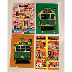 Melbourne Postcards (Pack Of 4)