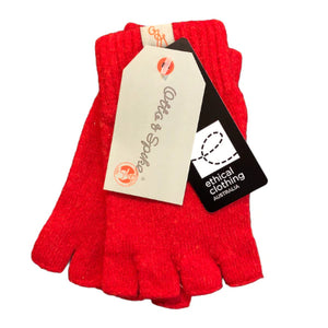 Otto & Spike Fingerless Gloves - Red