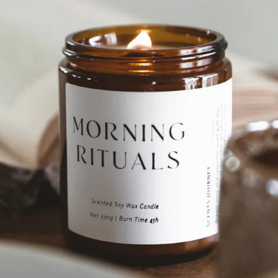 Candle Medium Size: Morning Rituals (Frankincense, Lavender, Ylang Ylang) - Scents Journey