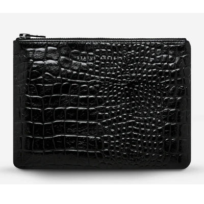 Status Anxiety Wallet - New Day (Black Croc Emboss)
