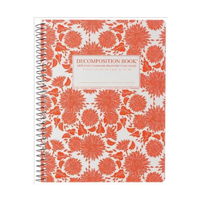 Decomposition Large Ruled Spiral Notebook (Sunflowers Cover)