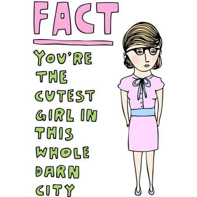 Able & Game Card - Fact You're The Cutest Girl In This Whole Darn City - Happy Valley Able & Game Card