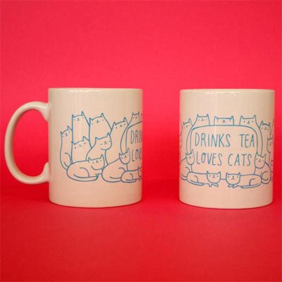 Able & Game - Drinks Tea Loves Cats Mug - Happy Valley Able & Game Mug