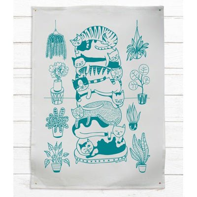 Able & Game Tea Towel - Cat Stack - Happy Valley Able & Game Tea Towel
