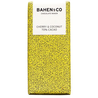 Bahen & Co Chocolate - Cherry & Coconut 70% Cacao - Happy Valley Bahen & Co Chocolate