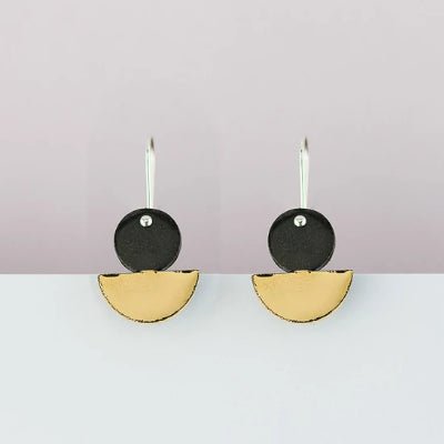 Erin Lightfoot Porcelain Earrings Black Floats Happy Valley