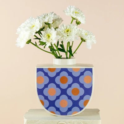 Erin Lightfoot Porcelain Vase - Field Flowers Boat Design - Happy Valley Erin Lightfoot Ceramics