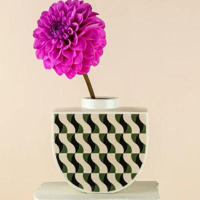 Erin Lightfoot Porcelain Vase - Late Night Boat Design - Happy Valley Erin Lightfoot Ceramics