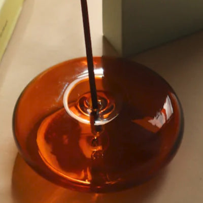 Gentle Habits - Glass Vessel Incense Holder (Amber)
