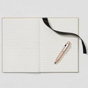 Gracious Minds Recycled Stone Paper Notebook - Beige Linen (Lined) - Happy Valley Gracious Minds Notebook