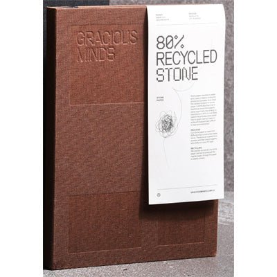 Gracious Minds Recycled Stone Paper Notebook - Brown Linen (Lined) - Happy Valley Gracious Minds Notebook