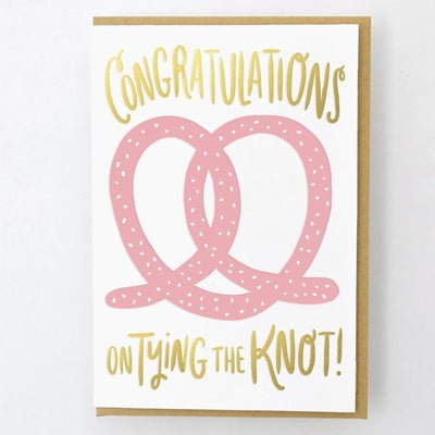 Hello Lucky Card - Congratulations Tying The Knot Pretzel - Happy Valley Hello Lucky Card