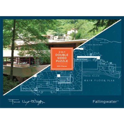 Jigsaw - Frank Lloyd Wright Fallingwater (2 Sided 500 Piece Puzzle) - Happy Valley Frank Lloyd Wright Jigsaw Puzzle