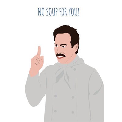 Meet Me In Shermer Card - Soup Nazi - Happy Valley Meet Me In Shermer Card