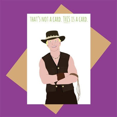 Meet Me In Shermer Card - That's Not A Card Crocodile Dundee - Happy Valley Meet Me In Shermer Card
