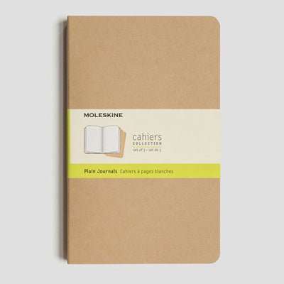 Moleskine Notebook - Cahier Large Plain Kraft (Set of 3) - Happy Valley Moleskine Notebook